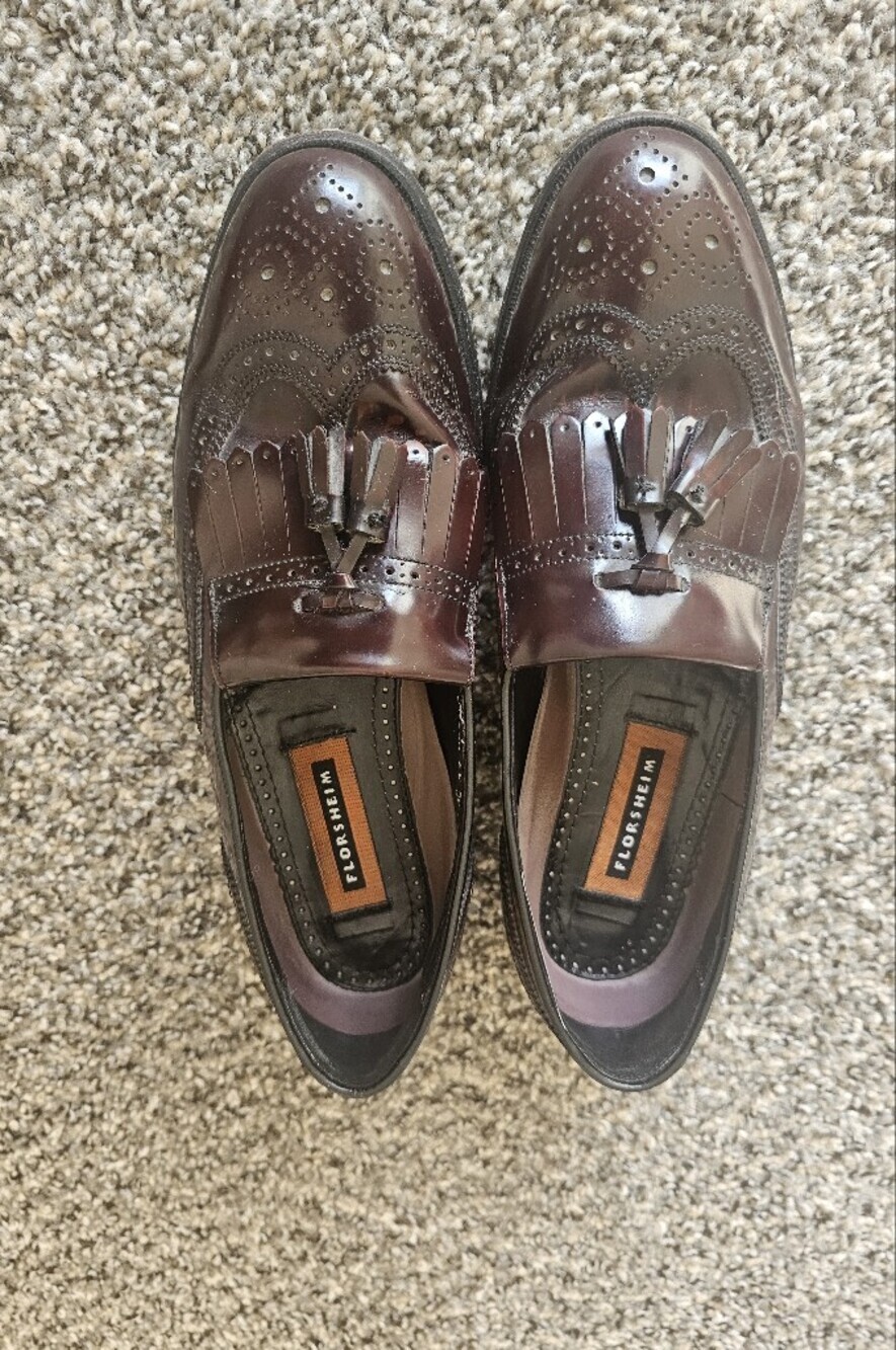 Florsheim Men's Tassel Loafers in Burgundy